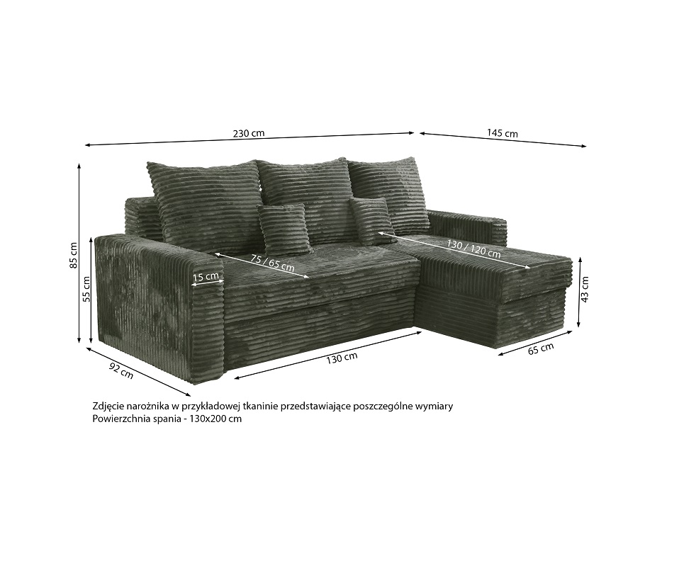 wymiary boston sztruks